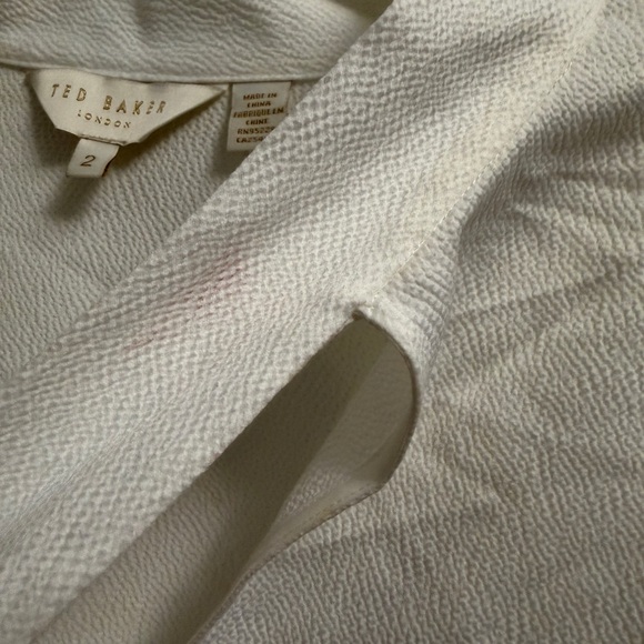 Ted Baker Robynn Tie Neck Frilled Sleeve Top- Ted 2 - S - Picture 16 of 16